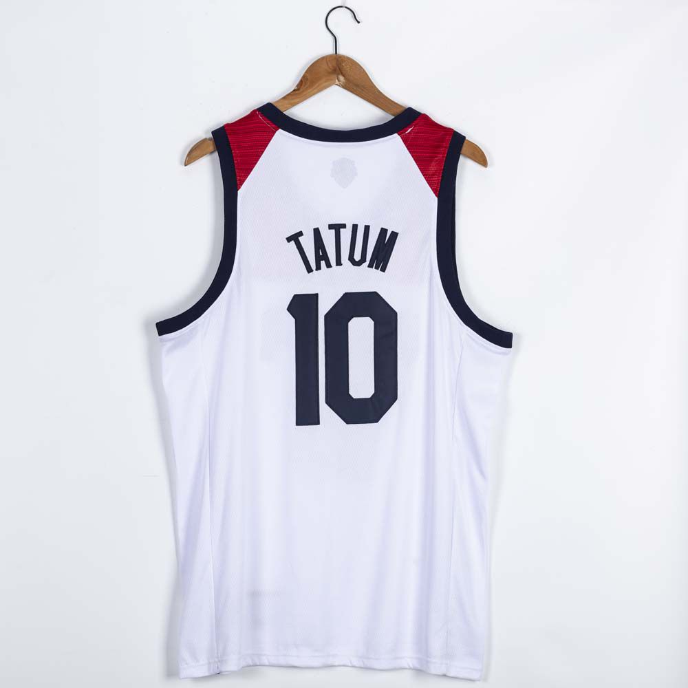 Cheap 2021 Olympic USA 10 Tatum White Nike NBA Jerseys